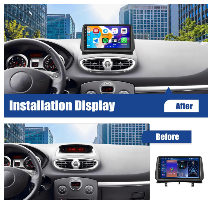 Ăcran Carplay auto | Renault Clio 2005-2014