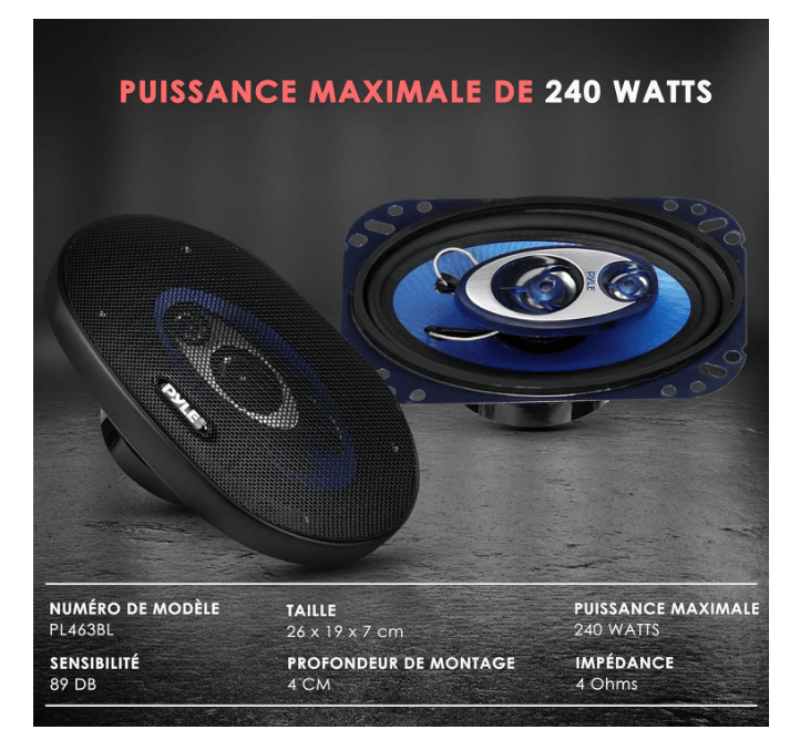 Haut Parleur Voiture | Son Cristallin 240W - Amascotech-auto