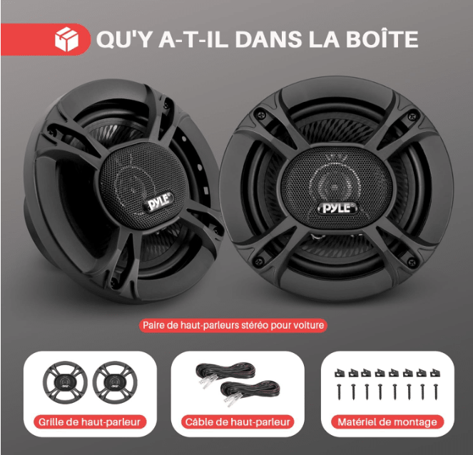 haut‑parleur voiture | PYLE 300W - Amascotech-auto