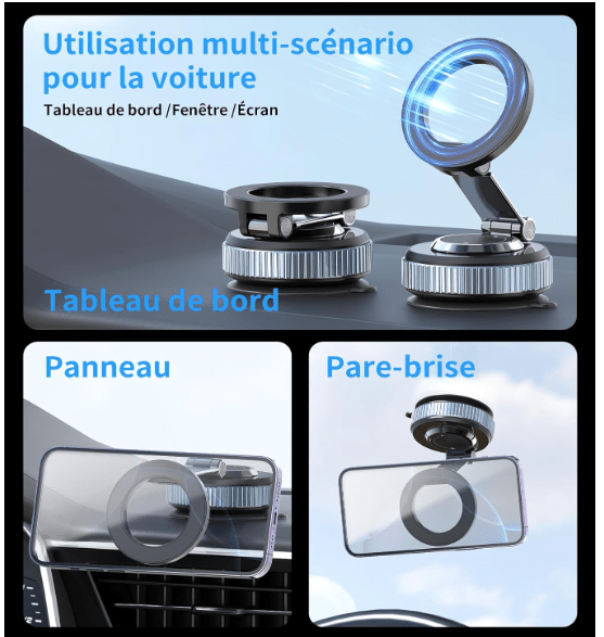Support Téléphone Voiture | Anneau Magnétique pliable - Amascotech-auto