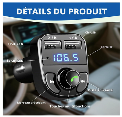 Transmetteur Bluetooth Auto | CarConnect Pro
