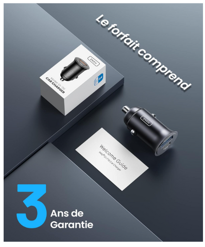 Chargeur allume cigare Auto | Charge Rapide 60W