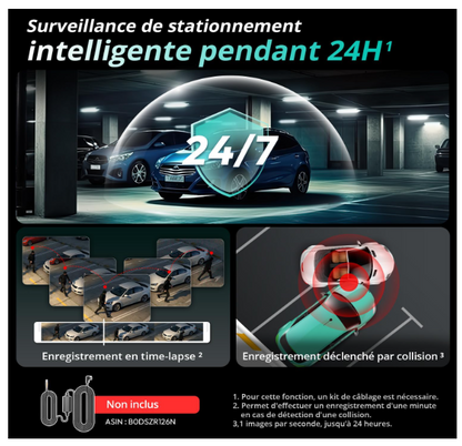 Dashcam Voiture | 4K GPS Avant-Arrière