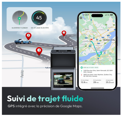 Dashcam Voiture | 4K GPS Avant-Arrière