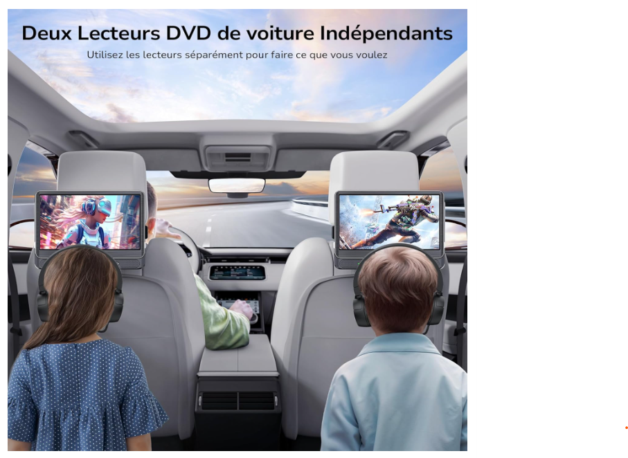 Lecteur DVD Voiture | 2 Écrans 12 Pouces