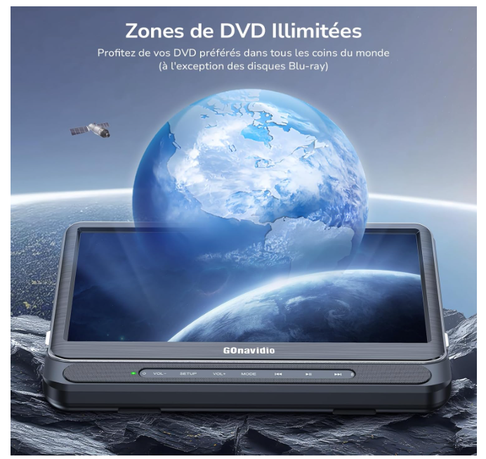 Lecteur DVD Voiture | 2 Écrans 12 Pouces