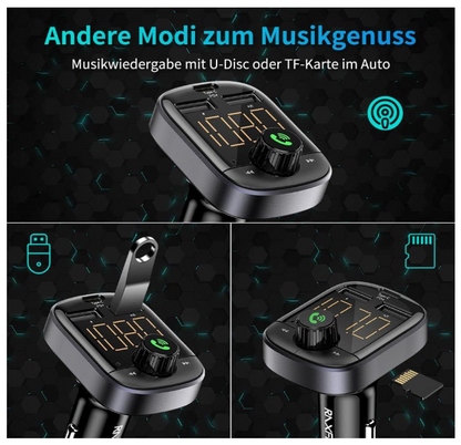 Transmetteur Bluetooth Auto | Kit Mains Libres 3en1