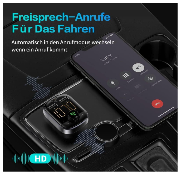 Transmetteur Bluetooth Auto | Kit Mains Libres 3en1