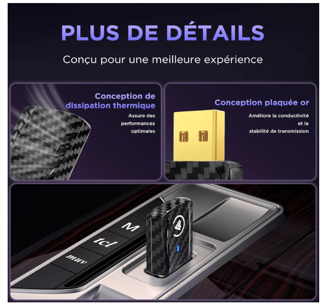 Adaptateur Auto Carplay | Sans Fil - Amascotech - auto