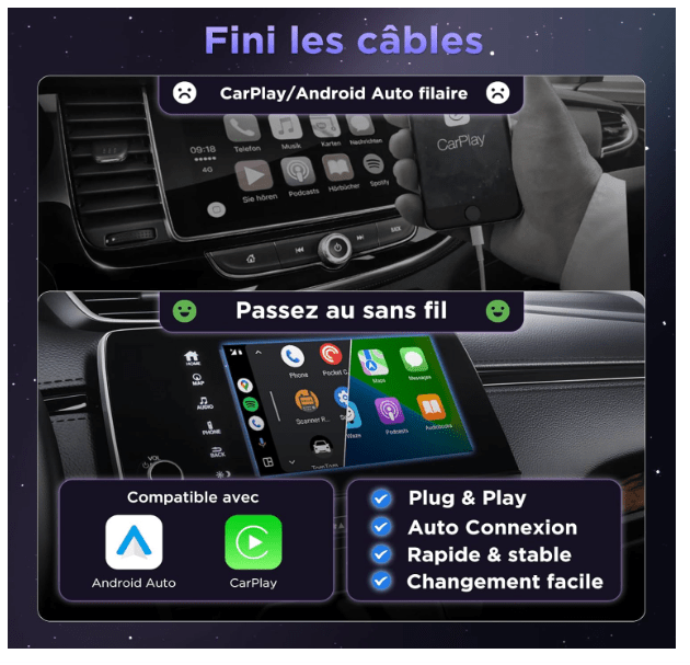Adaptateur Auto Carplay | Sans Fil - Amascotech - auto