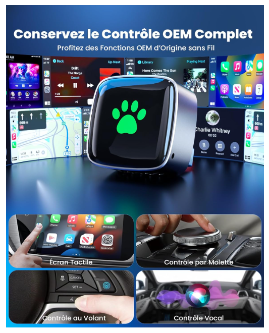 Adaptateur Auto Carplay | Sans Fil - Amascotech-auto