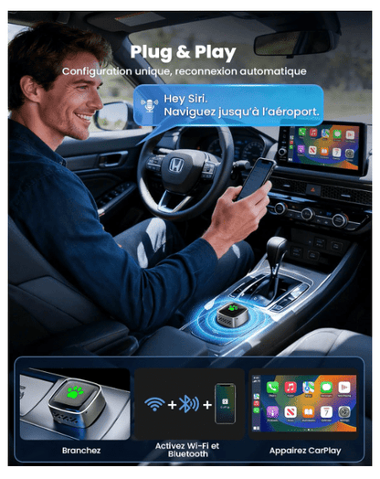 Adaptateur Auto Carplay | Sans Fil - Amascotech-auto