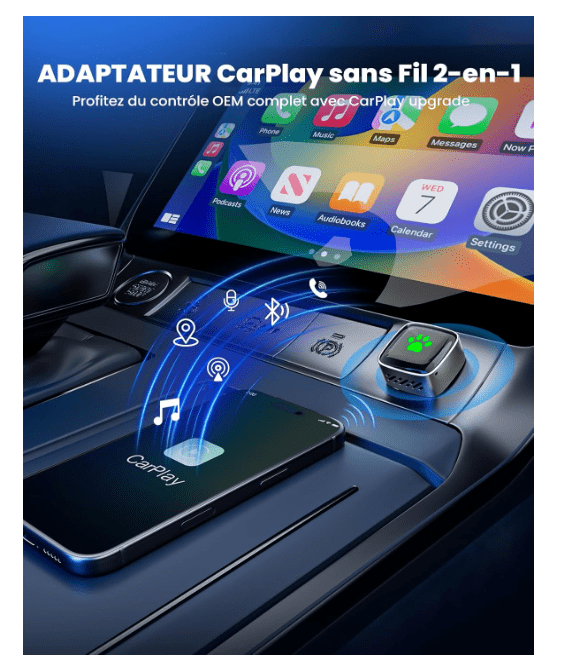 Adaptateur Auto Carplay | Sans Fil - Amascotech-auto