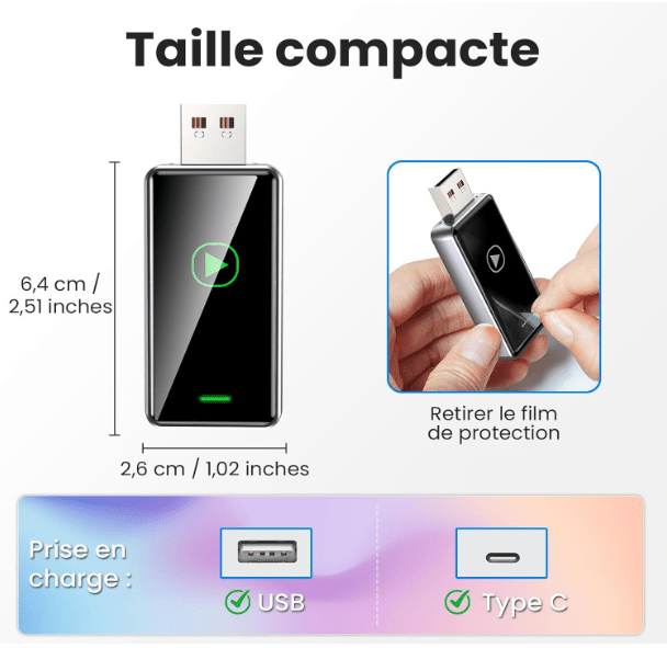 Adaptateur Auto Carplay | Sans Fil Automatique - Amascotech - auto