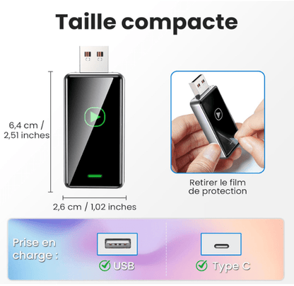 Adaptateur Auto Carplay | Sans Fil Automatique - Amascotech - auto