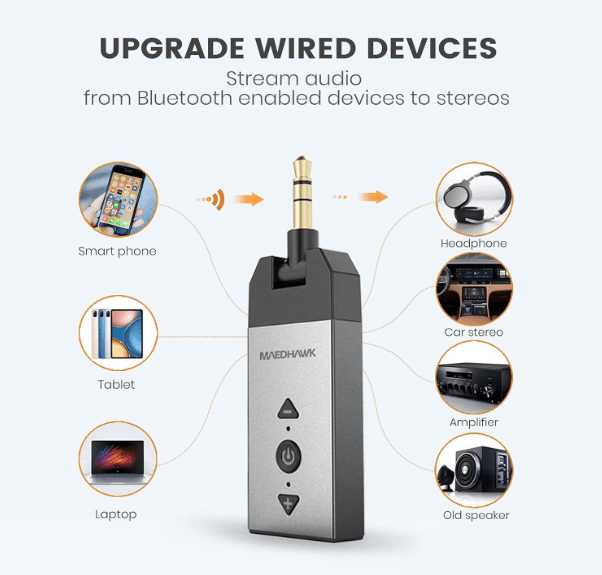 Adaptateur Aux Bluetooth Voiture | Mains Libres 5.2 - Amascotech - auto