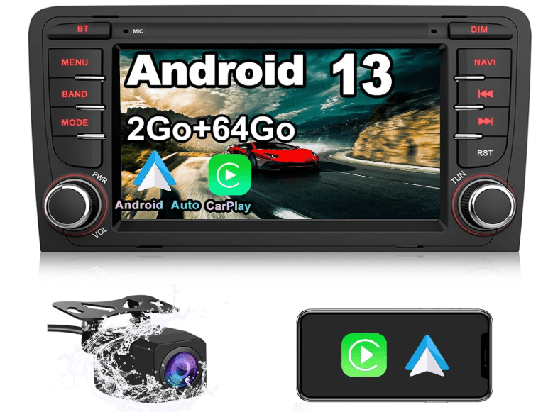 Autoradio voiture | Android 13 Audi A3 - Amascotech - auto