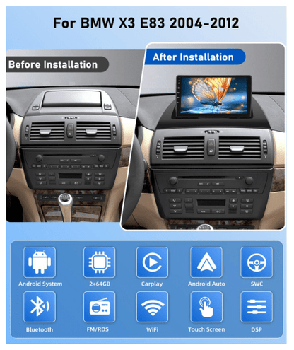 Autoradio voiture | BMW X3 2004 - 2012 - Amascotech - auto