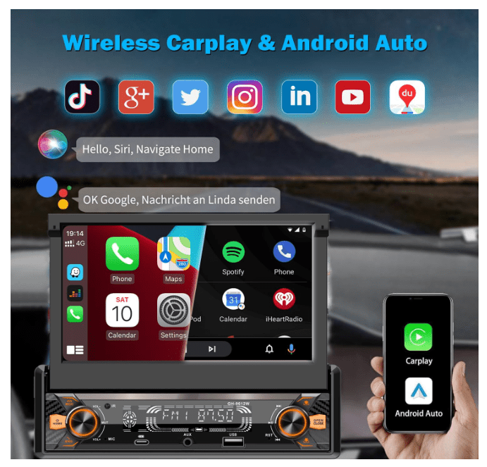 Autoradio Voiture | CarPlay Sans Fil - Amascotech-auto