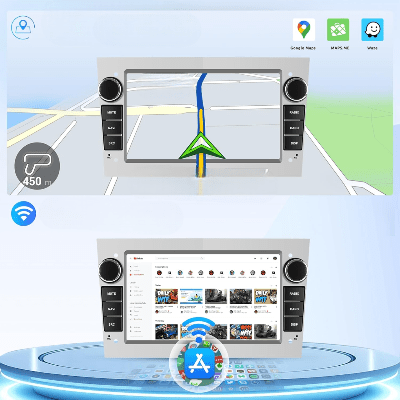 Autoradio Voiture - CarPlayRadio™ - Blanc - Amascotech - auto