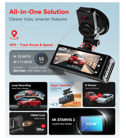 Camera pour voiture | 4K GPS WiFi - Amascotech - auto