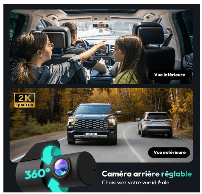 Caméra pour Voiture | Double Objectif GPS - Amascotech-auto