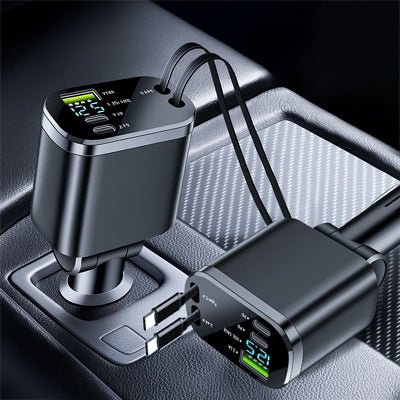 Chargeur Allume Cigare | 4 Ports Rapide 69W - Amascotech - auto