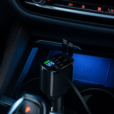 Chargeur Allume Cigare | 4 Ports Rapide 69W - Amascotech - auto