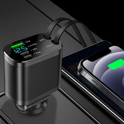 Chargeur Allume Cigare | 4 Ports Rapide 69W - Amascotech - auto