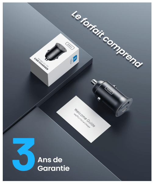 Chargeur allume cigare Auto | Charge Rapide 60W - Amascotech-auto