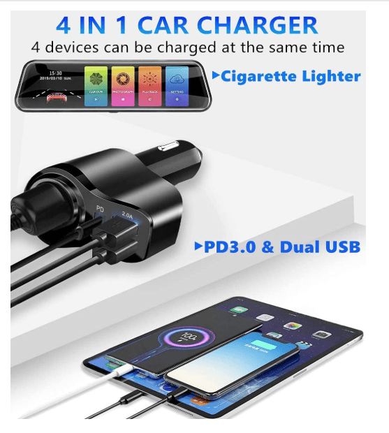 Chargeur Allume Cigare | QuadCharge 48W - Amascotech-auto
