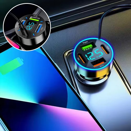 Chargeur Allume Cigare | QuadCharge 65W - Amascotech - auto