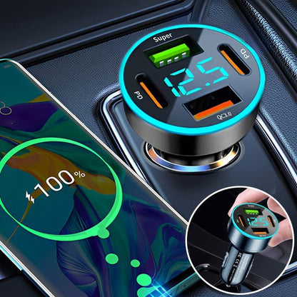 Chargeur Allume Cigare | QuadCharge 65W - Amascotech - auto