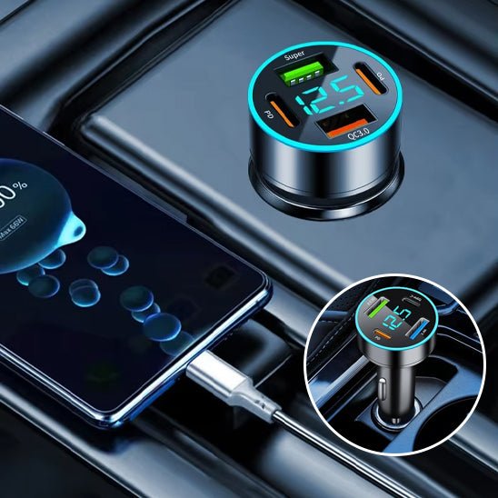 Chargeur Allume Cigare | QuadCharge 65W - Amascotech - auto