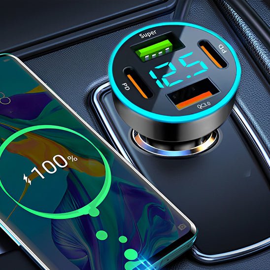 Chargeur Allume Cigare | QuadCharge 65W - Amascotech - auto
