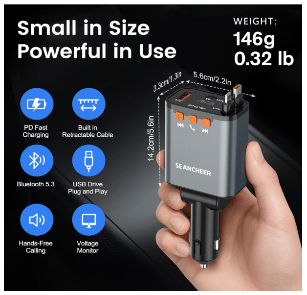 Chargeur Allume Cigare USB | Bluetooth 69W - Amascotech - auto