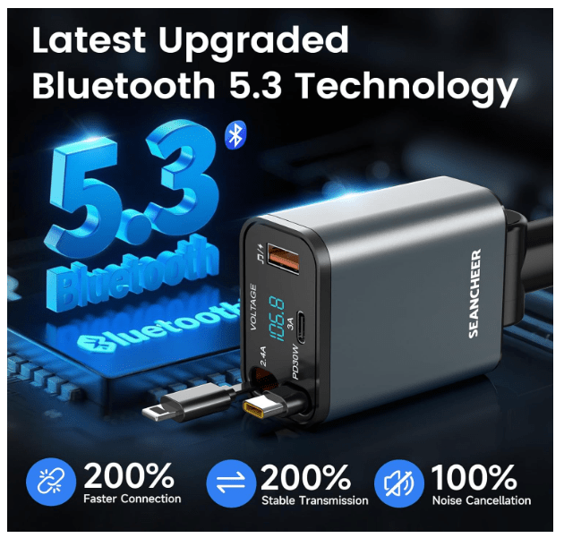 Chargeur Allume Cigare USB | Bluetooth 69W - Amascotech - auto