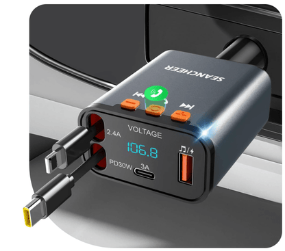 Chargeur Allume Cigare USB | Bluetooth 69W - Amascotech - auto