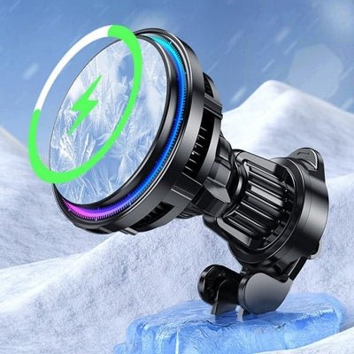 Chargeur magnétique - MagneticWirelessCarCharger™ - Amascotech - auto