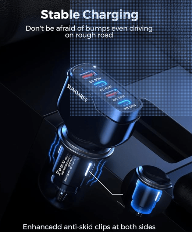 chargeur pour voiture | Multi Ports 120W Rapide - Amascotech - auto