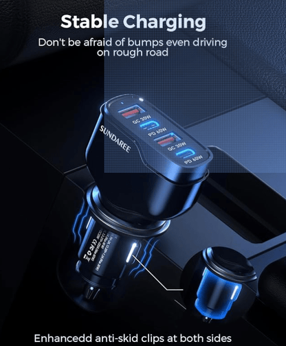 chargeur pour voiture | Multi Ports 120W Rapide - Amascotech - auto