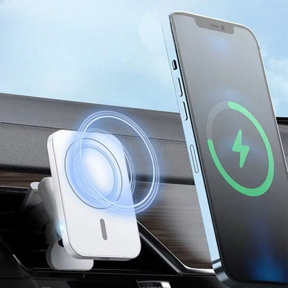 Chargeur Sans Fil - MagneticDriveCharger™ - Blanc - Amascotech - auto