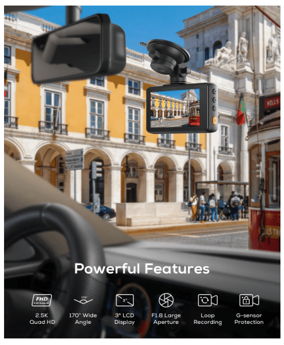 Dashcam Voiture | 1440P 24h - Amascotech-auto