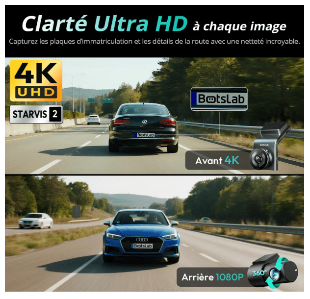 Dashcam Voiture | 4K GPS Avant-Arrière - Amascotech-auto