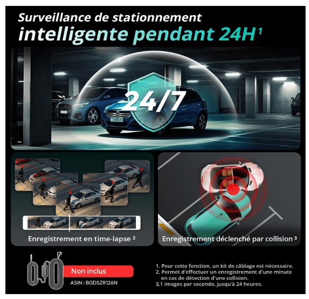 Dashcam Voiture | 4K GPS Avant-Arrière - Amascotech-auto