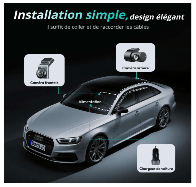 Dashcam Voiture | 4K GPS Avant-Arrière - Amascotech-auto