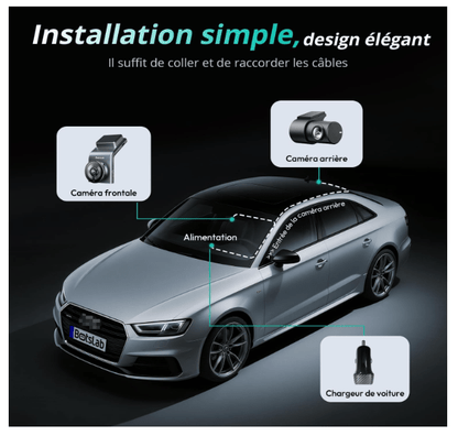 Dashcam Voiture | 4K GPS Avant-Arrière - Amascotech-auto