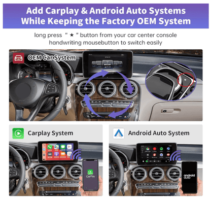 Écran Carplay Auto | Mercedes 2015 - 2018 - Amascotech - auto