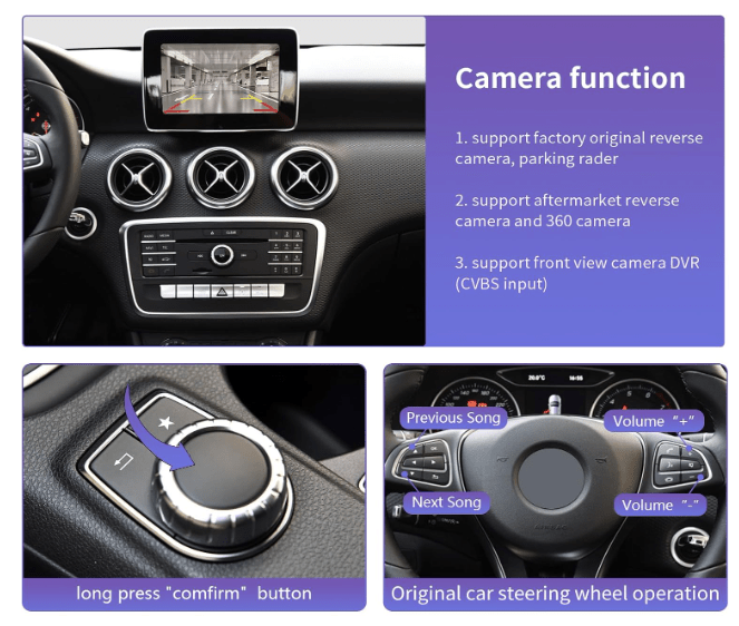 Écran Carplay Auto | Mercedes 2015 - 2018 - Amascotech - auto