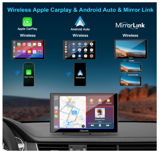 Écran Carplay Auto | Sans Fil 9 Pouces - Amascotech-auto